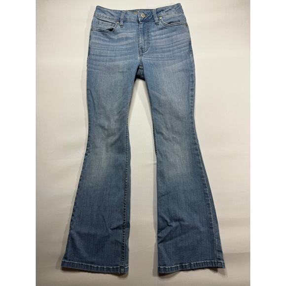 Shyanne Women's Aria Mid Rise Bootcut Blue Stretch Denim Jeans - 27x30 (26x28) - Picture 1 of 6